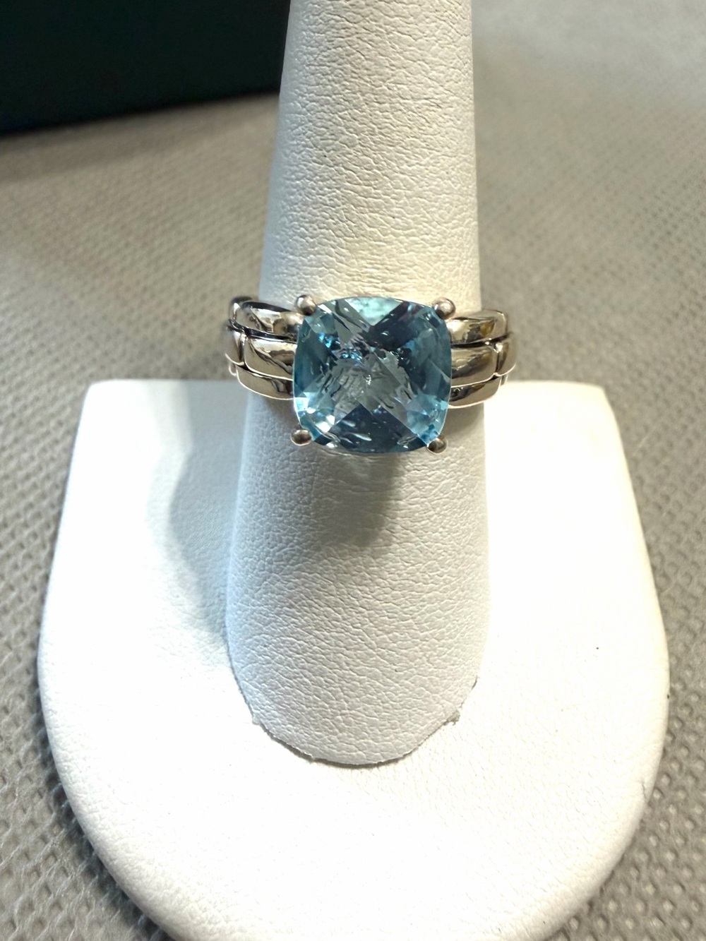 Jai by John Hardy Sterling Silver Blue Topaz Ring - Picture 2 of 7